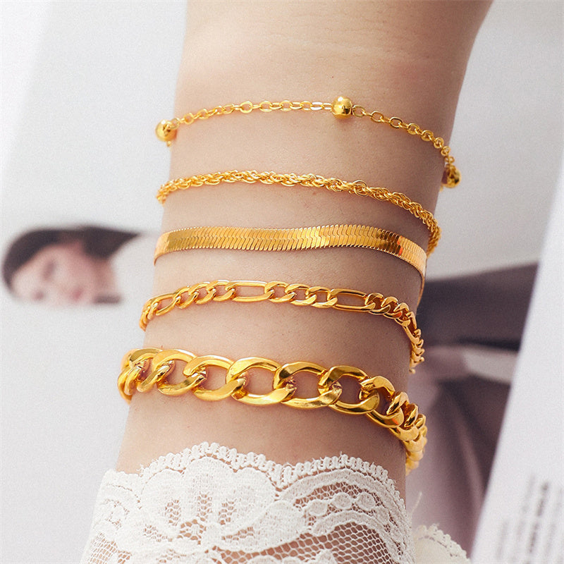 Simple Style Streetwear Round Heart Shape Solid Color 18k Gold Plated Silver Plated Rhinestones Zircon Alloy Iron Copper Wholesale Bracelets