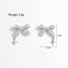 1 Pair Elegant Cute Sweet Moon Maple Leaf Crown Plating Hollow Out Inlay Sterling Silver Zircon White Gold Plated Rhodium Plated Ear Studs