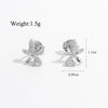 1 Pair Elegant Cute Sweet Moon Maple Leaf Crown Plating Hollow Out Inlay Sterling Silver Zircon White Gold Plated Rhodium Plated Ear Studs