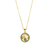 Modern Style Simple Style Round Constellation Copper Zircon Pendant Necklace In Bulk