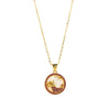 Modern Style Simple Style Round Constellation Copper Zircon Pendant Necklace In Bulk