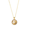 Modern Style Simple Style Round Constellation Copper Zircon Pendant Necklace In Bulk