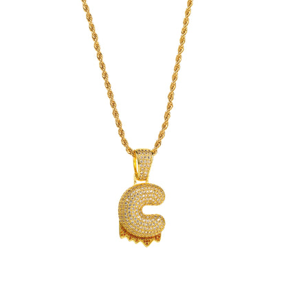 Modern Style Simple Style Letter Copper Pendant Necklace