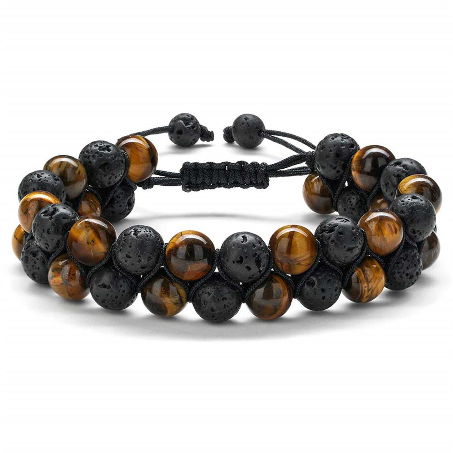 Casual Classic Style Elephant Stainless Steel Volcanic Rock Beaded Unisex Bracelets