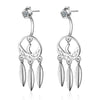 1 Pair Ig Style Simple Style Dreamcatcher Plating Hollow Out Inlay Copper Zircon Silver Plated Drop Earrings