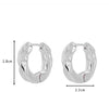 Fashion Solid Color Copper Plating Inlay Zircon Hoop Earrings 1 Pair