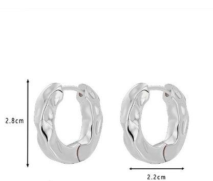 Fashion Solid Color Copper Plating Inlay Zircon Hoop Earrings 1 Pair