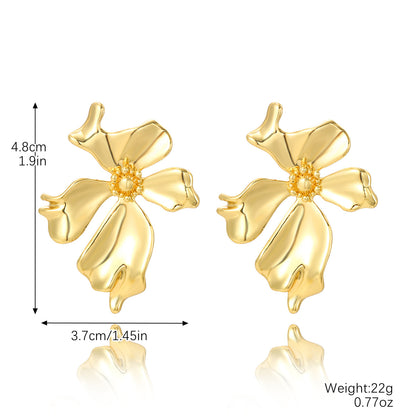 Fashion Geometric Alloy Plating Gem Women's Ear Studs 1 Pair