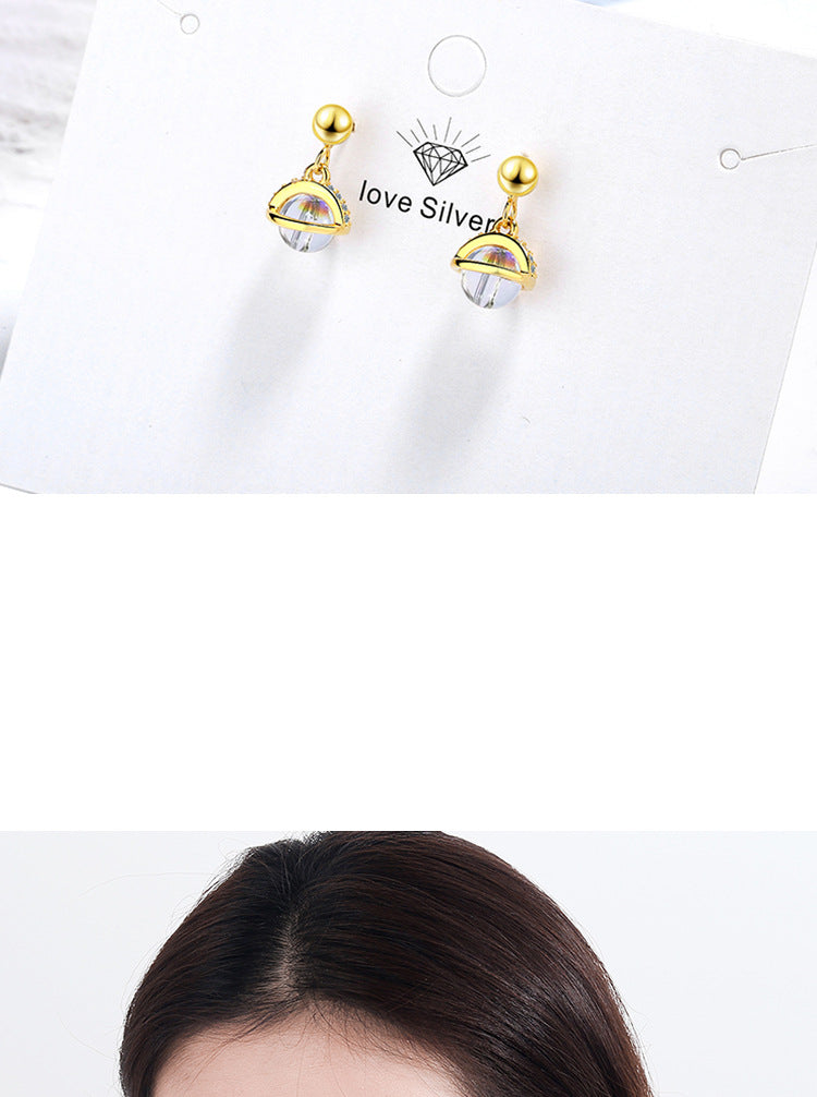 1 Pair Ig Style Round Plating Inlay Copper Zircon Drop Earrings