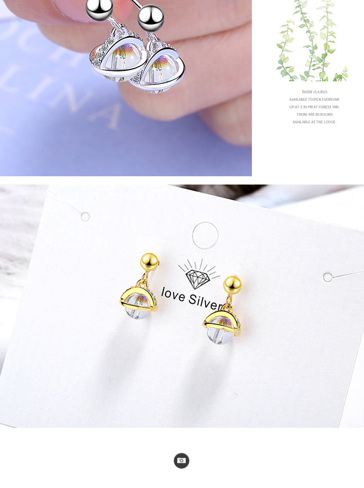 1 Pair Ig Style Round Plating Inlay Copper Zircon Drop Earrings