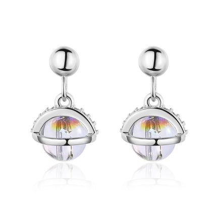 1 Pair Ig Style Round Plating Inlay Copper Zircon Drop Earrings