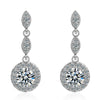 1 Pair Ig Style Shiny Round Plating Inlay Copper Zircon Drop Earrings