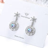 1 Pair Ig Style Shiny Star Inlay Copper Zircon Drop Earrings