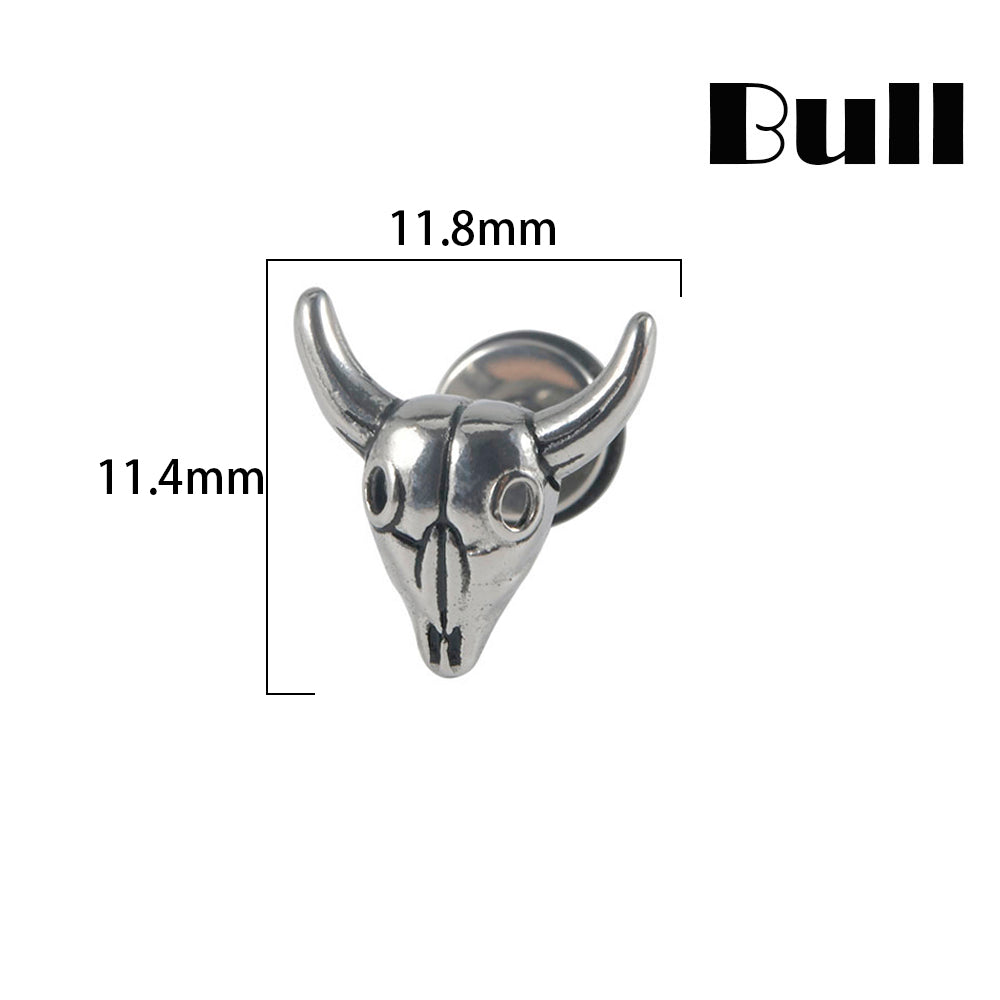 1 Piece Simple Style Rabbit Cattle Sheep Plating Stainless Steel Gold Plated Cartilage Earrings