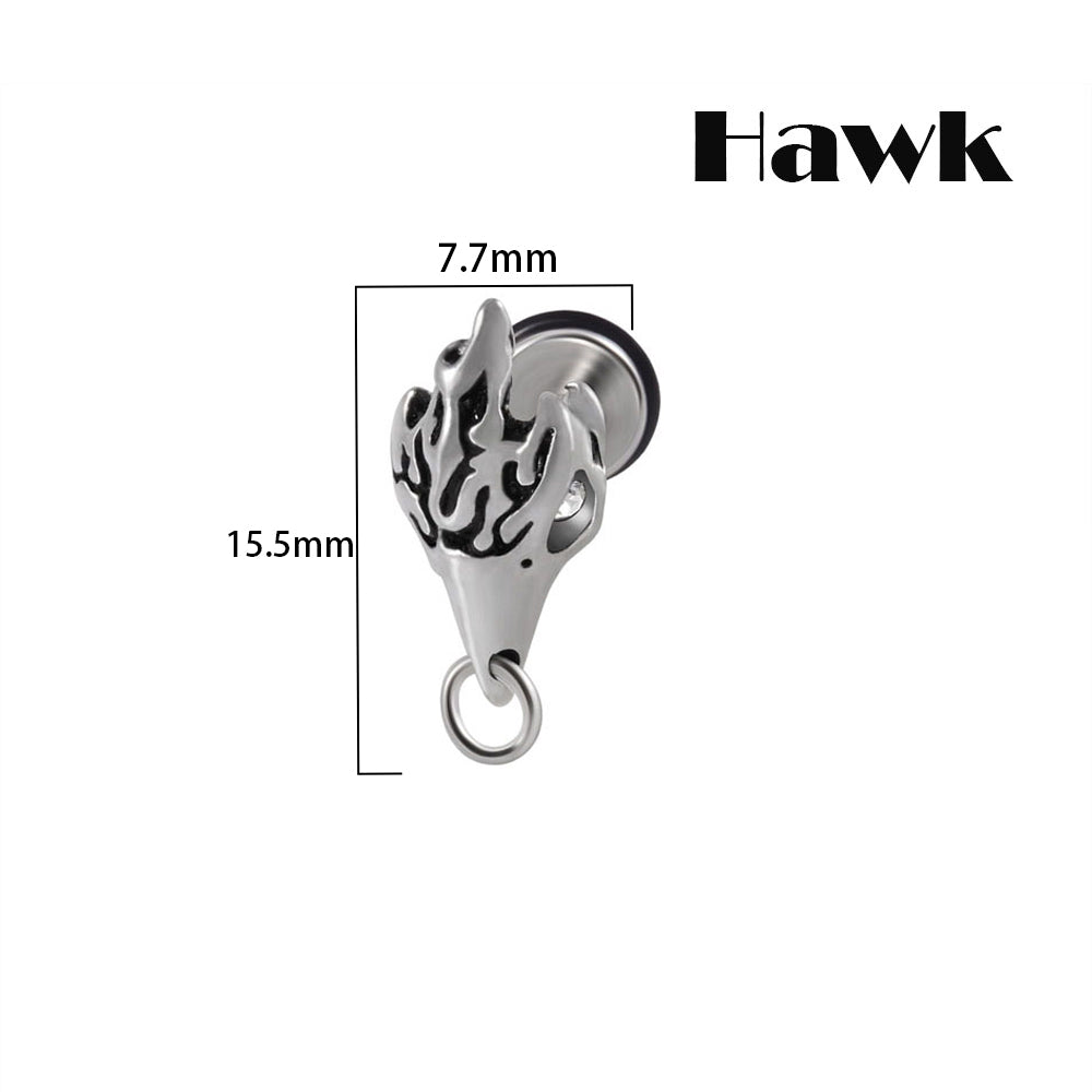 1 Piece Simple Style Rabbit Cattle Sheep Plating Stainless Steel Gold Plated Cartilage Earrings