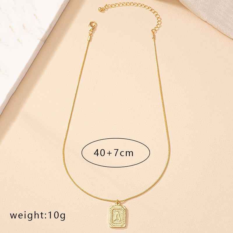 Retro Simple Style Letter Alloy Plating Women's Pendant Necklace