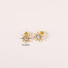 1 Pair Simple Style Star Plating Inlay Copper Zircon 18k Gold Plated Drop Earrings