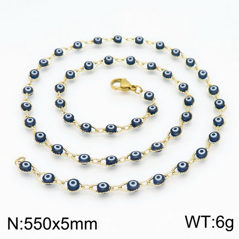 Wholesale Vintage Style British Style Eye Stainless Steel Jewelry Set