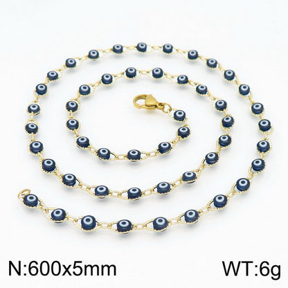 Wholesale Vintage Style British Style Eye Stainless Steel Jewelry Set