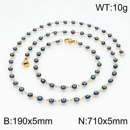 Wholesale Vintage Style British Style Eye Stainless Steel Jewelry Set