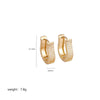 1 Pair Luxurious U Shape Plating Inlay Copper Zircon 18k Gold Plated Earrings