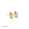 1 Pair Luxurious U Shape Plating Inlay Copper Zircon 18k Gold Plated Earrings