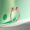 Simple Style Solid Color Stainless Steel Plating 14k Gold Plated Open Rings