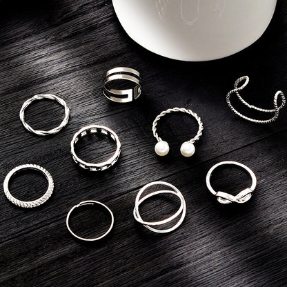 Simple Style Solid Color Alloy Plating Women's Rings