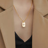 Commute Star Copper Inlay Zircon Pendant Necklace