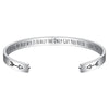 Casual Classic Style Letter Stainless Steel Polishing Bangle