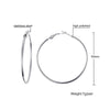 1 Pair Simple Style Geometric Stainless Steel Hoop Earrings