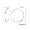 1 Pair Simple Style Geometric Stainless Steel Hoop Earrings