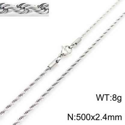 Simple Style Geometric Titanium Steel Plating Necklace 1 Piece