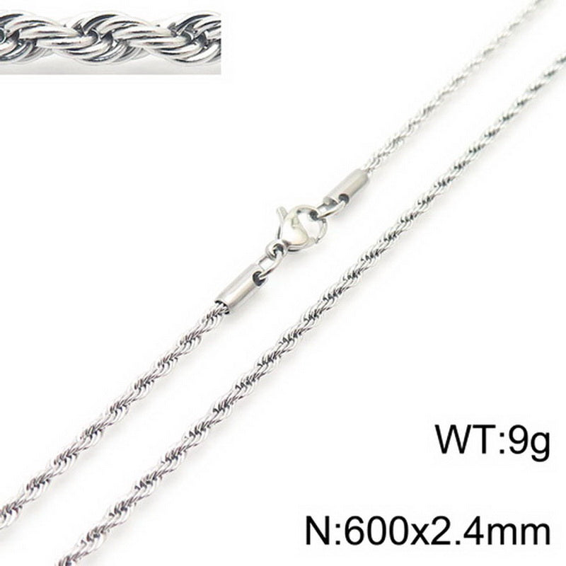 Simple Style Geometric Titanium Steel Plating Necklace 1 Piece