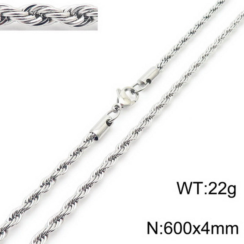 Simple Style Geometric Titanium Steel Plating Necklace 1 Piece