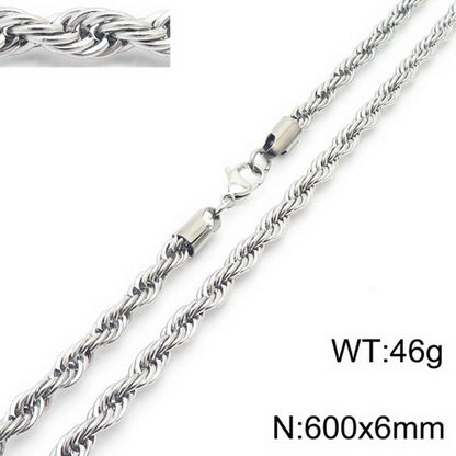 Simple Style Geometric Titanium Steel Plating Necklace 1 Piece