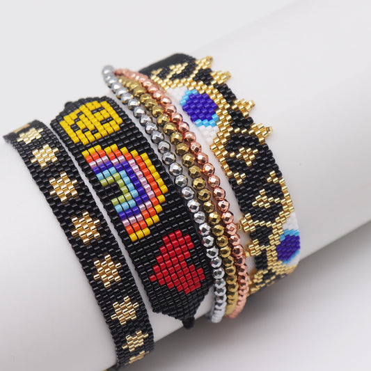 Bohemian Geometric Glass Beaded Handmade Women's Bracelets
