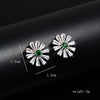 1 Pair Simple Style Daisy Plating Inlay Copper Zircon 18k Gold Plated Ear Studs