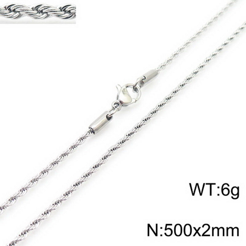 Hip-Hop Geometric Stainless Steel Plating Unisex Necklace