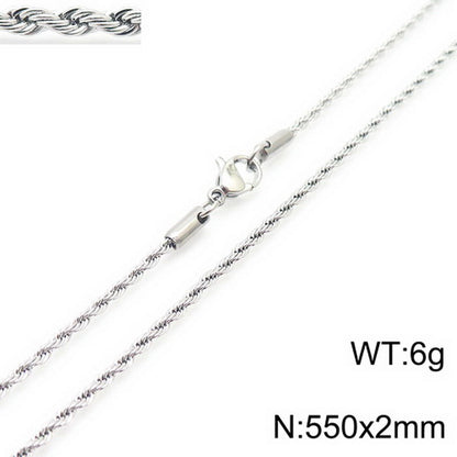 Hip-Hop Geometric Stainless Steel Plating Unisex Necklace