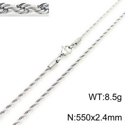 Hip-Hop Geometric Stainless Steel Plating Unisex Necklace