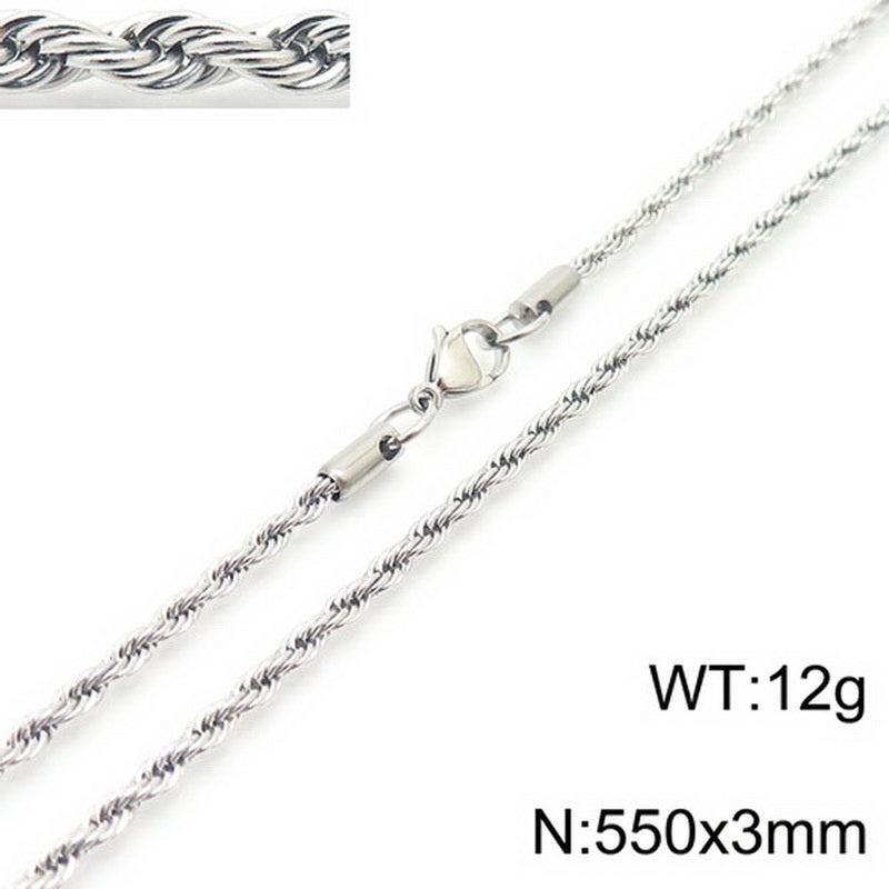 Hip-Hop Geometric Stainless Steel Plating Unisex Necklace