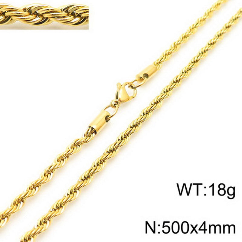 Hip-Hop Geometric Stainless Steel Plating Unisex Necklace