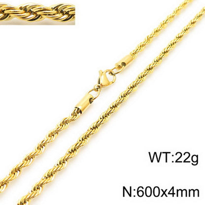 Hip-Hop Geometric Stainless Steel Plating Unisex Necklace