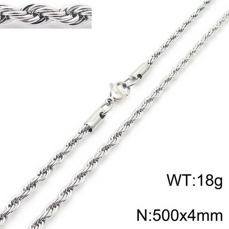 Hip-Hop Geometric Stainless Steel Plating Unisex Necklace