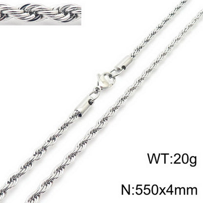 Hip-Hop Geometric Stainless Steel Plating Unisex Necklace