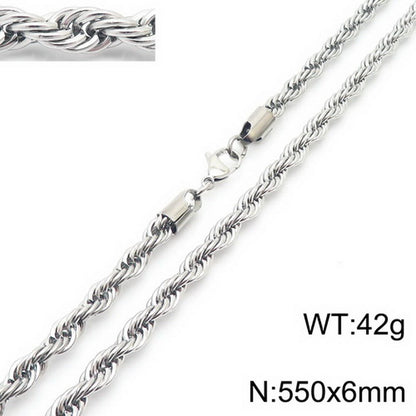 Hip-Hop Geometric Stainless Steel Plating Unisex Necklace