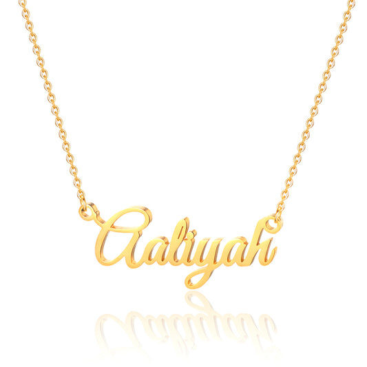 Simple Style Letter Stainless Steel Copper Plating 14k Gold Plated Pendant Necklace