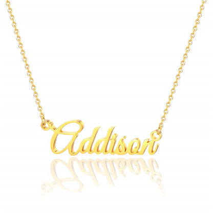 Simple Style Letter Stainless Steel Copper Plating 14k Gold Plated Pendant Necklace