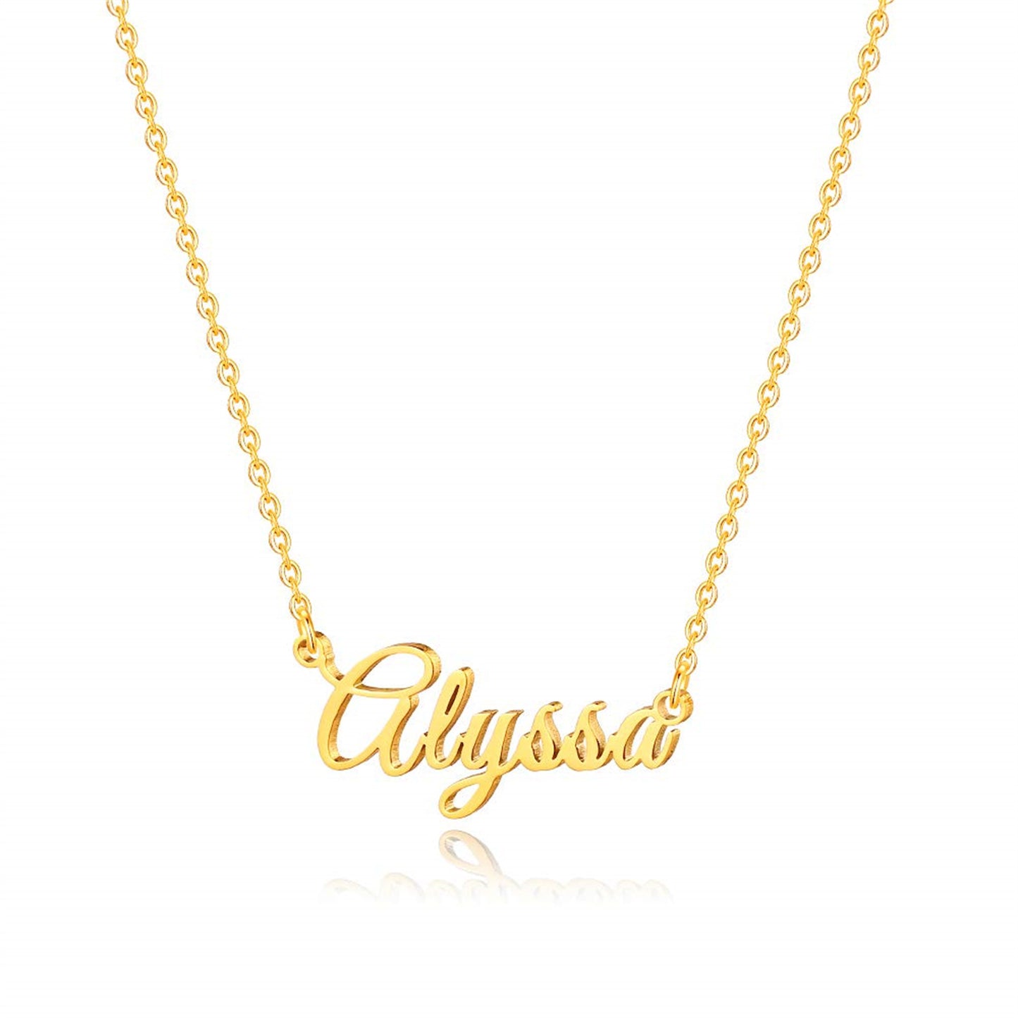 Simple Style Letter Stainless Steel Copper Plating 14k Gold Plated Pendant Necklace